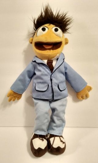 Disney Store Authentic Muppets Most Wanted 18 " Plush Walter Blue Suit See Desc
