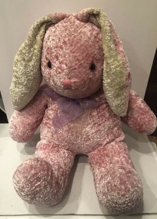 Dan Dee Collectors Choice Large 23” Easter Bunny Rabbit Plush Light Pink Beauty