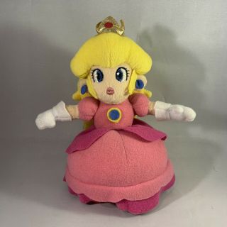 Mario Peach Plush Toy Doll Sanei Mario Party 5 2003 Rare Authentic 8”