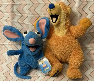 Vintage Bear In The Big Blue House & Tutter Mouse Plush Mattel Star Bean