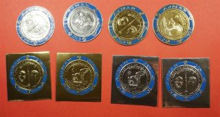 Ajman Space Jfk Kennedy Gold,  Silver Coins Mnh 200350