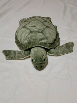 Pier 1 Imports 21” Green Sea Turtle Tortoise Giant Realistic Plush
