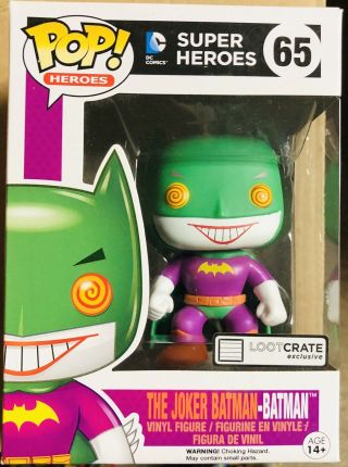 Funko Pop Dc Comics Heroes Joker Batman 65 Vinyl Figure Lootcrate
