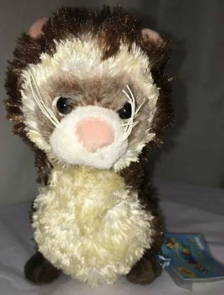 Webkinz With Tag Adorable Brown And Yellow Ferret Hm419 Virtual Tag