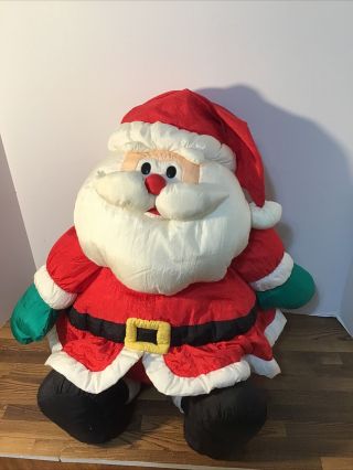 Vtg Santa Claus Nylon Plush Stuffed Animal Toy Tl Toys 1994 Christmas Decoration