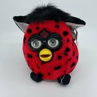 1999 Furby 8” Plush Lady Bug Red Black Spotted Nanco Tiger Electronic