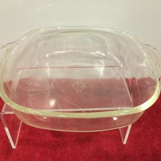 Fire King 449 Large 3 Qt Square Baking Casserole Dish Clear Glass Usa