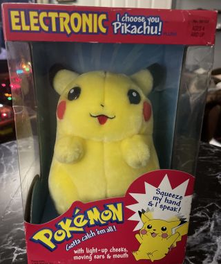 Vintage Pokemon Electronic Talking I Choose You Pikachu Nib