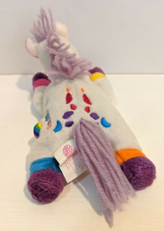 Vintage 1998 Lisa Frank ' Lollipop ' Rainbow Horse Beanie Plush RARE 2