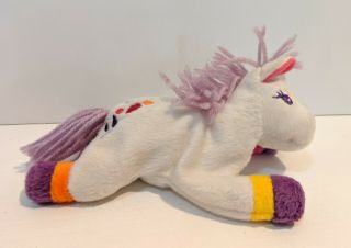 Vintage 1998 Lisa Frank ' Lollipop ' Rainbow Horse Beanie Plush RARE 3