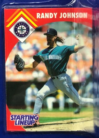RANDY JOHNSON ⚾️ Seattle Mariners Starting Lineup SLU 1995 Figure & Card NIP 3
