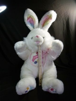 Dan Dee Hoppy Hopster Large 24 " Easter Bunny Rabbit Plush White Ivory Stuffed