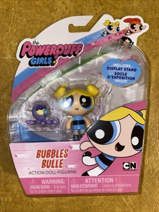 The Powerpuff Girls Bubbles Bulle Action Doll Figurine Nib