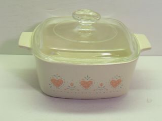 Corning Ware " Forever Yours " A - 1 1/2 - B 1.  5 Liter Casserole Dish With Lid