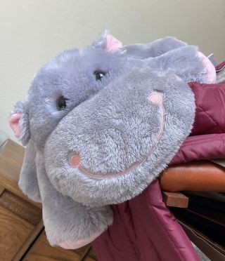Dan Dee Gray Hippo Plush Stuffed Animal Collectors Choice 23” Floppy House Hippo