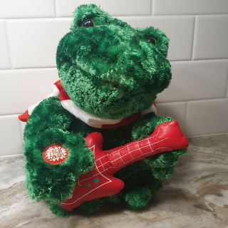 Dan Dee Plush Singing Frog Jeremiah Was A Bullfrog Joy To The World Vintage