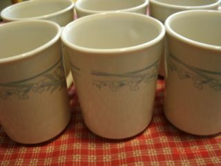 Set Of 6 Corning Ware Corelle Blue Flower Coffee Cups Mugs
