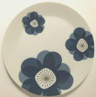 Vintage Sears Indigo Moon Japan White Blue Floral 10.  5 " China Dinner Plate