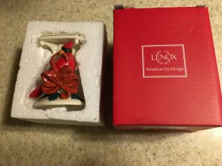 Lenox Winter Greetings Red Cardinal 2 Hole Shaker,  Bottom Of 2 Piece Shaker Set