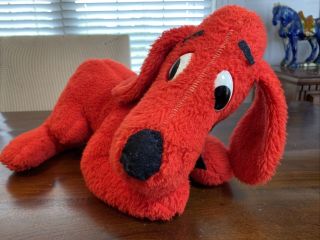 Vintage 1970’s Clifford the Big Red Dog 16” Plush Norman Bridwell PBS No Tags 3