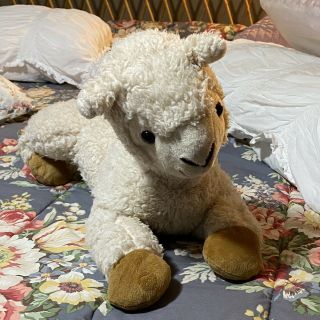 Dan Dee Large Laying Soft White Plush Lamb Sheep Stuffed Animal Toy 24 In