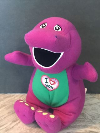 Barney The Purple Dinosaur Plush 9” Singing I Love You Song 2013 Lyons