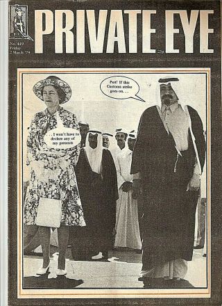 Private Eye Mag 449 2 March 1979 Sheikh Khalifa Bin Hamad Althani Qatar Doha