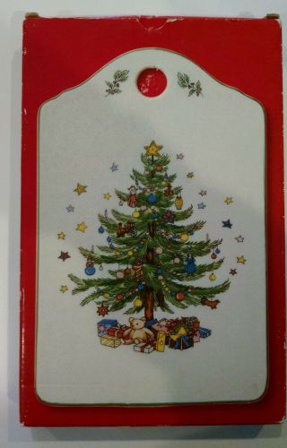 Nikko Christmastime Ceramic Snack/cheese Board 9” X 5.  75” Red White Green Tree