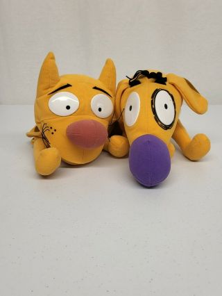 Vintage Mattel 1998 Cat Dog Plush Puppet Stuffed Animal Toy