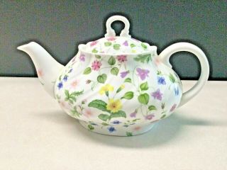 Rosina - Queens“country Meadow”teapot Floral No Chips Or Cracks
