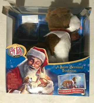 Elf Pets A St.  Bernard Tradition Plush Saint Bernard And Book - Box