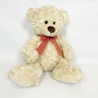 Burton,  Burton Cream Teddy Bear Large 24 " Plush Soft Toy Stuffed Checkered Red