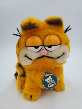 Garfield Plush 9” Vintage 1981 Fat Cat Dakin Syndicate,  Inc.  Rare W/ Tag