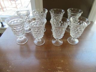 8 - Vintage Fostoria American Water Glasses Goblets 5 1/2 "