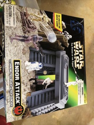 Star Wars Power Of The Force (1997) - - Endor Attack Playset - - Box