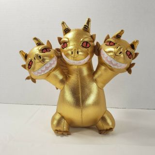 King Ghidorah Godzilla Kidrobot Kaiju Phunny Plush Stuffed Toy Gold 8”h Rare