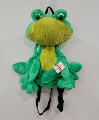 Vintage Skm Plush Toys Green Frog Toad Child 