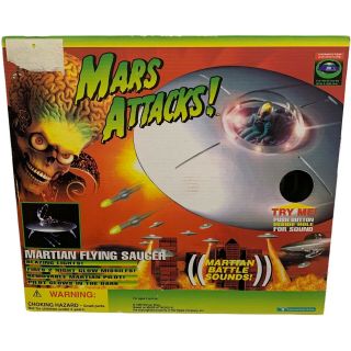 1996 Trendmasters Mars Attacks Martian Flying Saucer Action Figure Burton Space