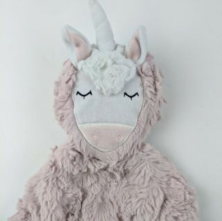 Slumberkins Pink Rose Unicorn 16” Snuggler Plush Blanket Lovey Security Blanket
