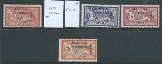 Alaouites Syria 1925 Air Overprints On France Hinged Mostly Fresh Looking