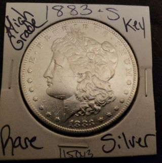 1883 - S Morgan Silver Dollar - Choice Au Uncirculated - - Rare Key Coin