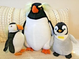 Happy Feet Plush Toys Mumble,  Lovelace & Sven Penguins Warner Bros Movie