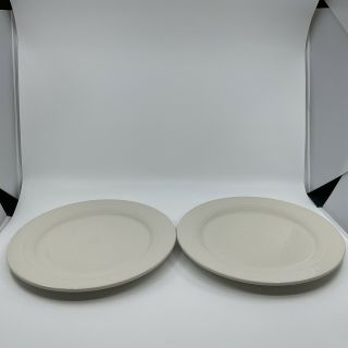 Set Of 2 Homer Laughlin China Gothic Sculpted Dinner Plates 10 1/2”