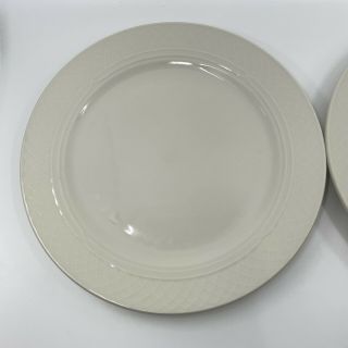 Set Of 2 Homer Laughlin China GOTHIC Sculpted Dinner Plates 10 1/2” 2