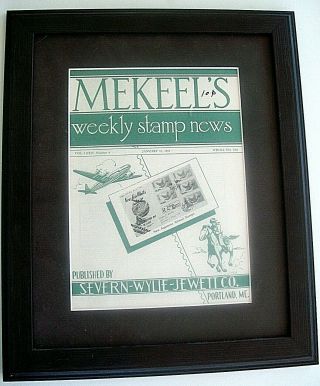 Professionally Framed Advertising Poster MEKEEL ' S Weekly Stamp News 15 