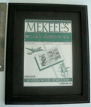 Professionally Framed Advertising Poster MEKEEL ' S Weekly Stamp News 15 