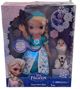 Retired Disney Frozen Snow Glow Elsa Princess Doll Dress Lights Up And Sings