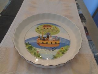 Vilbofour Naif Villeroy Boch Quiche Pie Plate 9 Inch Noah Ark Animals Boat
