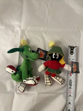 1999 - Looney Toons With Tags Bean Bag Marvin The Martian &K - 9 WarnerBrothersStore 2