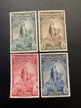 Us Vintage 1936 Philatelic Exposition Stamps Og Light Hinge - No Gum
